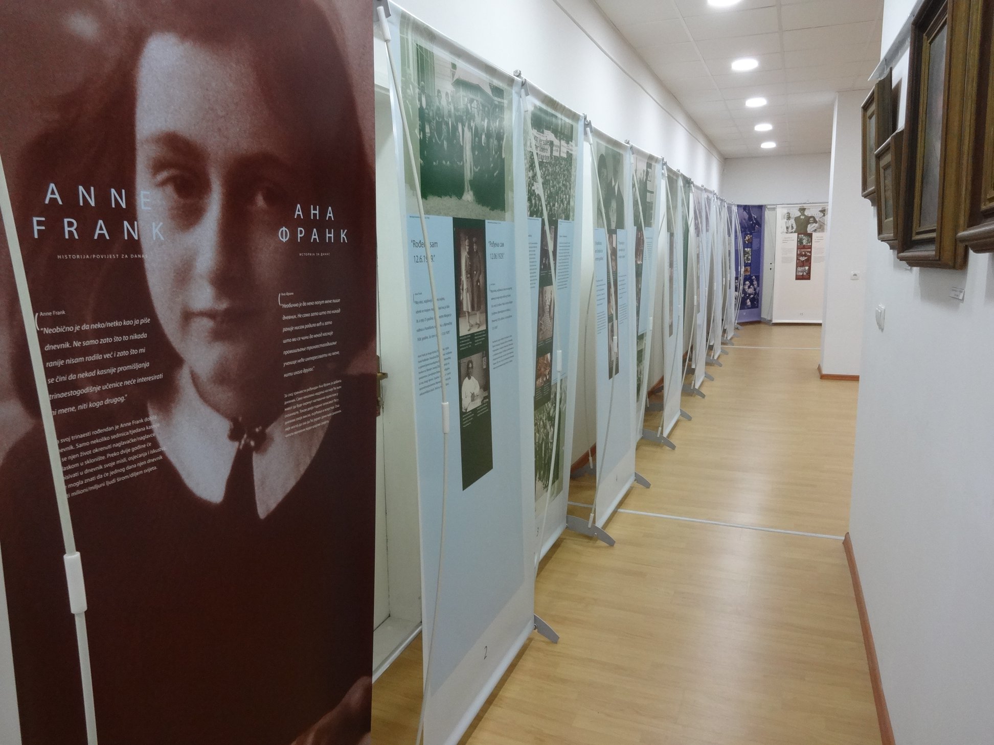 Izložba “Anna Frank-Historija, Istorija, Povijest-Lekcije za danas”